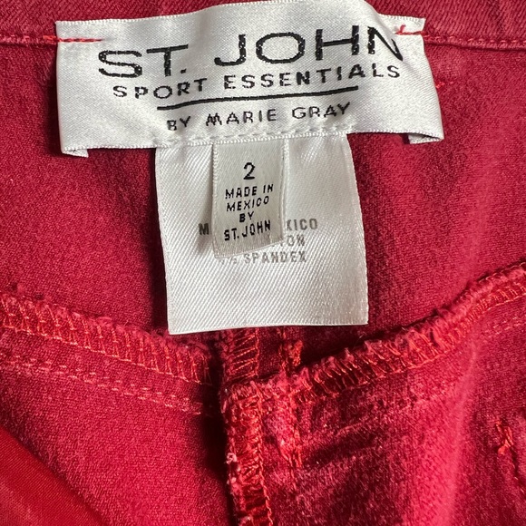 St John sport bundle jeans in rich raspberry and white sz 2 bundle both for 1 - Picture 6 of 11